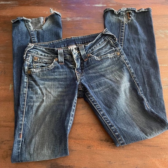 True Religion Women's Distressed Jeans Pants Size 27 - Picture 2 of 9